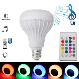 LED Music Light Bulb with Bluetooth Speaker RGB Changing Color Lamp