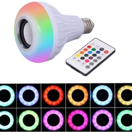 LED Music Light Bulb with Bluetooth Speaker RGB Changing Color Lamp