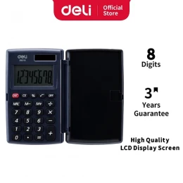 8 Digit Pocket Calculator - Black Deli E39219