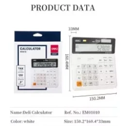 Wide Desk Calculator Deli EM01010