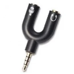 Headphone Microphone 2 Way Converter Adaptor- 3.5mm Audio Jack