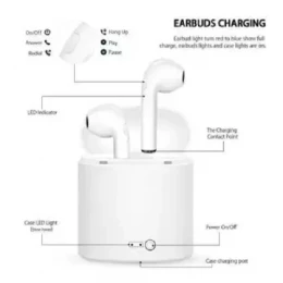 HBQ I7S Dual Mini Wireless Earphone with Power Case - _White_