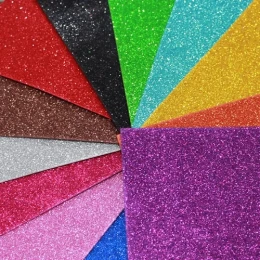 Self-Adhesive Glitter Foam Sheets A4 Size Sticky Back Pack of 10