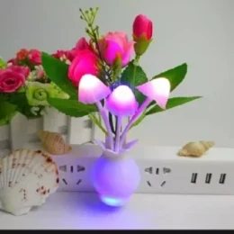 Romantic Colorful Sensor LED Mushroom Night Light Wall Lamp