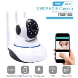 V380 Q5 3 Antenna Full HD Robot IP Camera Night Vision Wireless WiFi Camera with 2Way Audio 360 Degree CCTV Camera 2MP HD 1080P SD Card Support