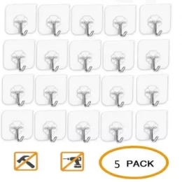 5 Pcs Wall Hook Magic Paste Hooks For Hanging Wall Stick Hooks