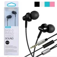 Remex RM 501i In Ear Earphone Stereo Headset BASE - Black and white / Headphone