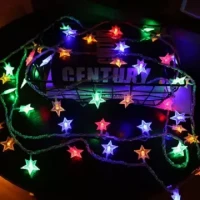 Fairy Decorative Lights Golden - Room Decoration Light - Fairy Lights - Rice Lights - Party Lights - Christmas Light - Weeding Party Lights - Golden - White - Red - Green - Blue - Rose - Candy Ball - Star - Love - Lantern - Hariken Shaped Light