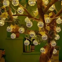 Golden Metal Ball Fairy Light, Metal Ball String Light - Fairy lights 20pcs string lights Party Wedding Decoration