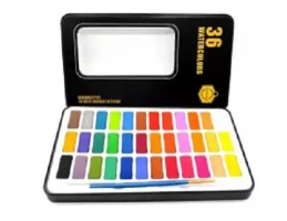 Keep Smiling Watercolors Cake Paint 36 Color Box For Professional Artists