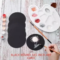 Round Black art cards,Mandala Painting cards (5 inch) - 10 Pcs