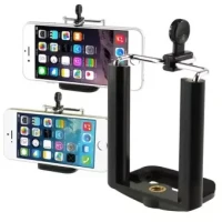 Camera Stand Clip Bracket Holder Tripod Monopod Mount Adapter for Mobile Phone with Silicon Gel top / tripod mount holder