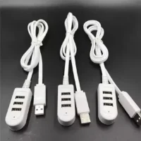 3 port USB HUB Expansion Charging Cable Adapter - White - 1 PCS