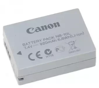 Canon NB-10L Battery Pack For G1 X, G3-X, SX40 HS, SX50 HS & More