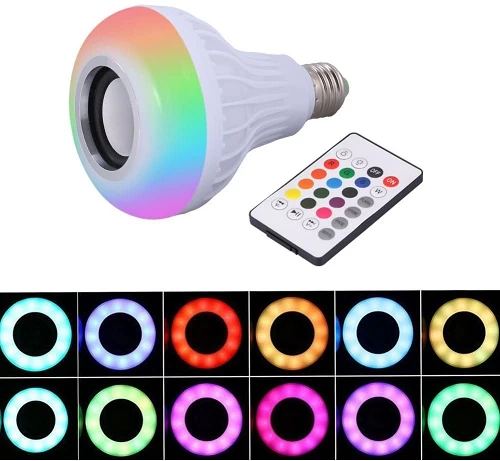 Bluetooth Speaker RGB Changing Color Lamp with Remote Control