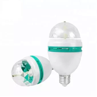 RGB LED Bulb Full Color Auto Rotating Lamp