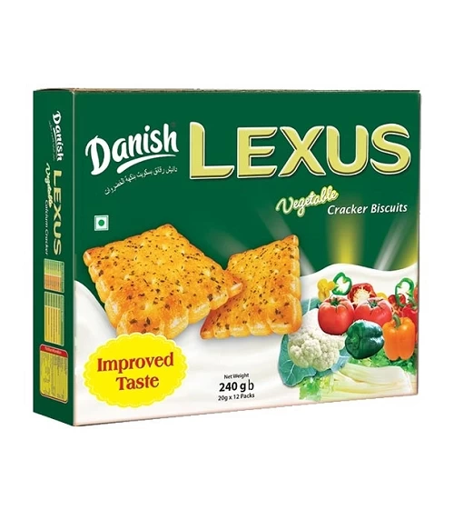 Danish Lexus Vegetable Calcium Crackers Biscuit 240gm (Buy 2 Get 1)