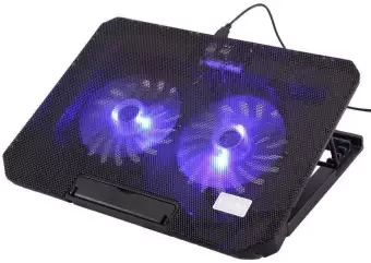 Laptop Cooling Pad Cooler 2 Fan Led Light.