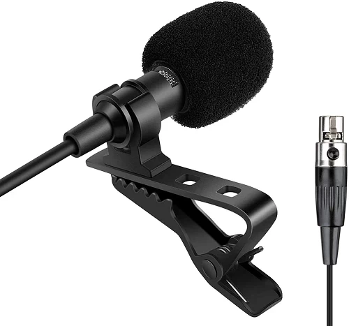 3.5mm Jack Microphone Tie Clip-on Lapel Mic for Mobile Phone