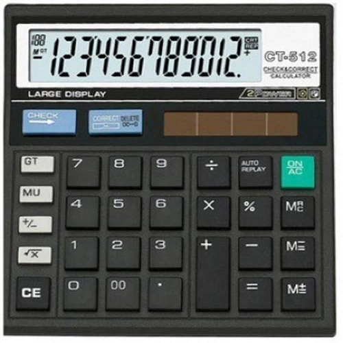 CT-512 Large Display Calculator - Black