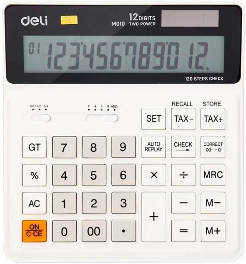 Deli Wide Desk Calculator - EM01010