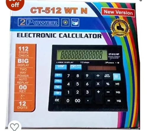 CT-512 Large Display Calculator - Black Color