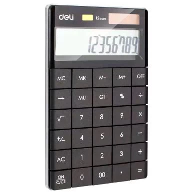 Deli Modern Calculator 12-Digit E1589 Black