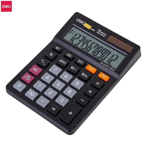 M01320  Deli Calculator - 12 Digit - Black
