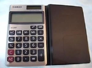 Solar and Battery Powered Mini Calculator - Silver Casio SX-300P-W