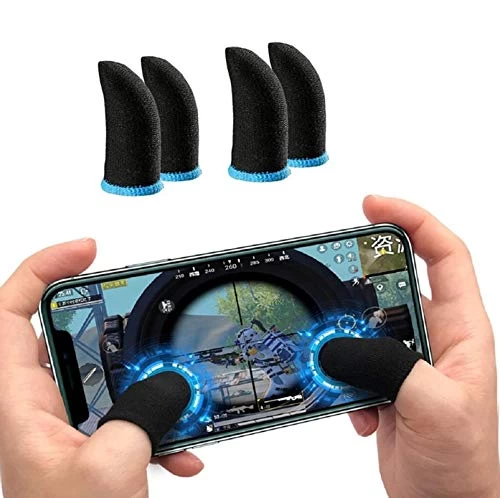 2 Pcs PUBG Finger Sleeves - Black Color /Mobile Gaming Finger