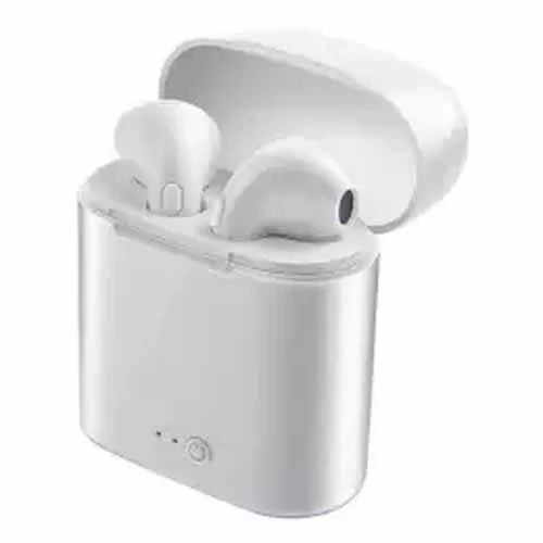 i7s TWS Wireless Bluetooth AirPods Earbuds with case -White