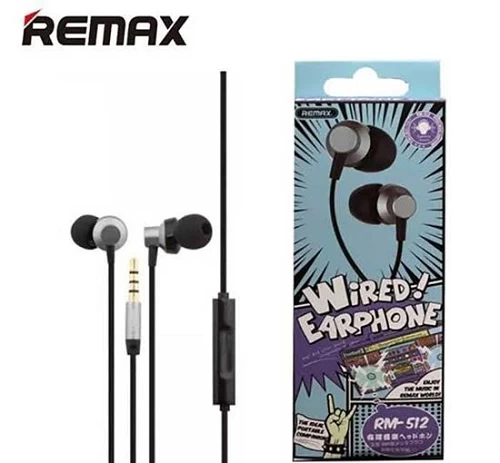 REMAX RM 512 High Performance Wired In Ear Earphone Stereo with Mic, 3.5mm