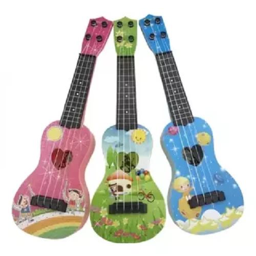 Cute cartoon educational 10 inch musical toy ukulele mini guitar toy
