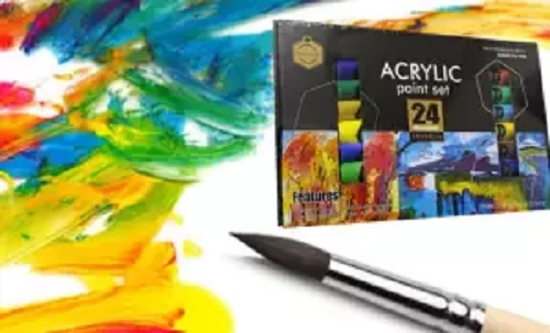 24 Colors Acrylic Paints Set to Paint Crafts Acrylic Painting Graffiti for Kids and Artist Paint Techniques for Beginners, Tube Set for Professional painting