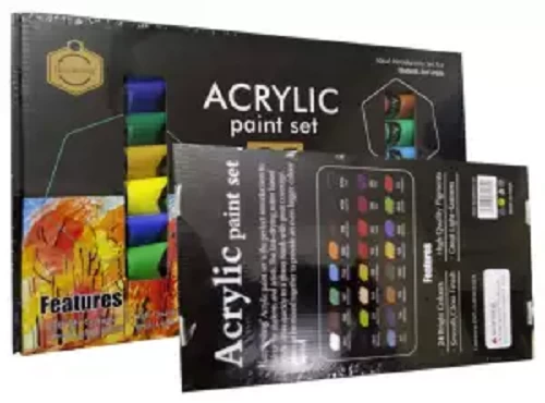 24 Colors Acrylic Paints Set to Paint Crafts Acrylic Painting Graffiti for Kids and Artist Paint Techniques for Beginners, Tube Set for Professional painting