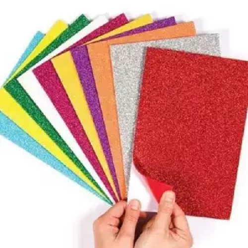 Self-Adhesive Glitter Foam Sheets A4 Size Sticky Back Pack of 10