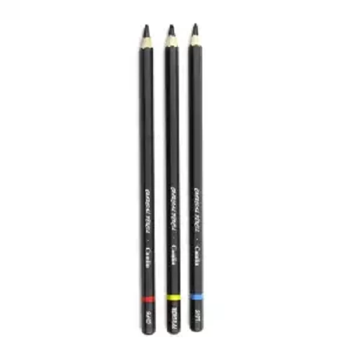 Camel Black medium/soft/hard charcoal pencils