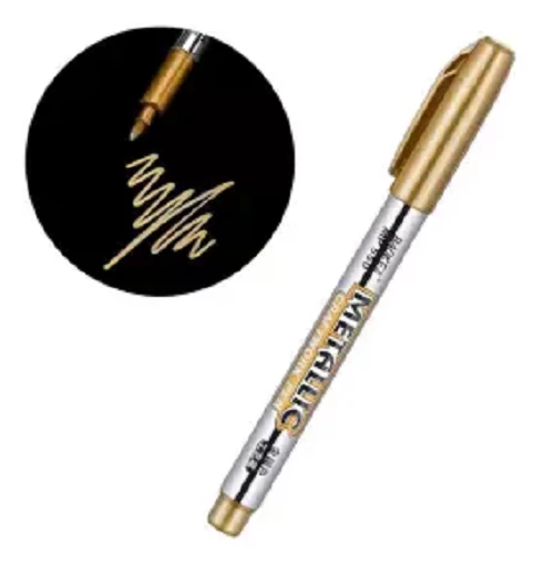 Baoke Metallic Color Marker Pen, metalic carftwork pen, Golden caraft pen , silver craft pen.