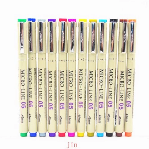 Superior Color Needle Drawing Pen - 12 Color