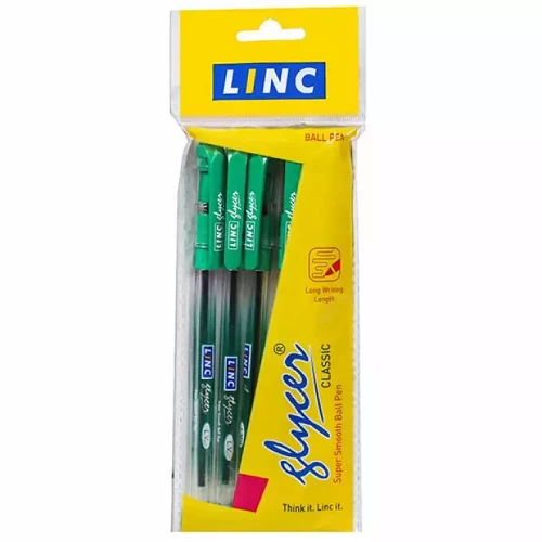 Linc glycer pen Black / Blue / Red / Green - 6 Pcs Pack