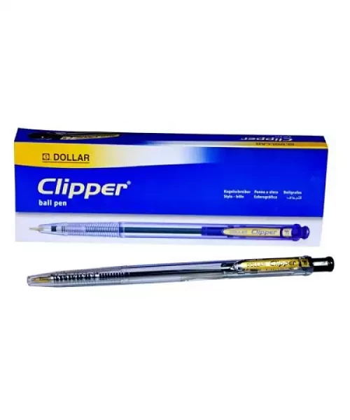 Dollar Clipper Ball Pen Black -10 pcs pack