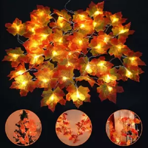 Battery Box LED Maple Leaf String Lights Night Lamp Garden Home Party Bar Decoration
