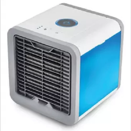 Mini Air Cooler Cooling USB Fan Conditioner With Colorful LED Portable Desk Room Navy blue