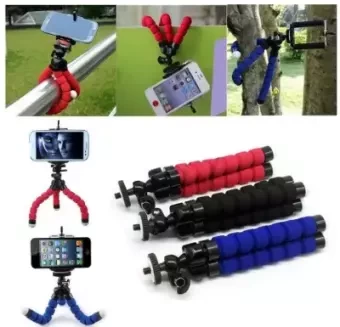 Great for taking picture-perfect selfies.Three flexible legs can be adjusted to any angles.Rounded feet can firmly grip any surfaces.Equipped with a detachable gimbals.Fit most cellphones.Crafted from high-grade rubber materials.Wear-resistant and durable