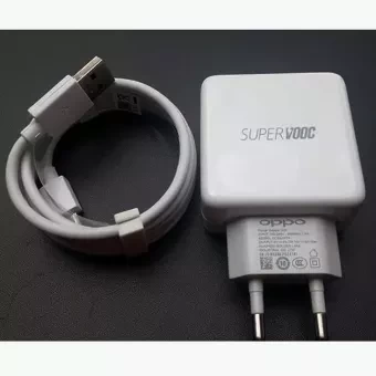 Oppo Super VOOC Flash Charger For R17 Pro A5 2020 Find X Fast Charging with Type-B Data Cable