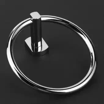 Stainless Steel Towel Ring Holder Round Wall-Mounted Rack Bathroom Accessories