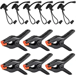 Photography Background Clips Mount Clamps For Backdrop Stand - 6Pcs