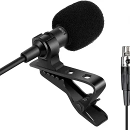 3.5mm Jack Microphone Tie Clip-on Lapel Mic for Mobile Phone