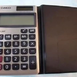 Solar and Battery Powered Mini Calculator