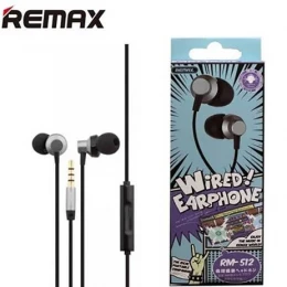 REMAX RM 512 High Performance Wired In Ear Earphone Stereo with Mic, 3.5mm